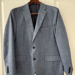 Chaps Blue Sport Coat with Notched Lapels